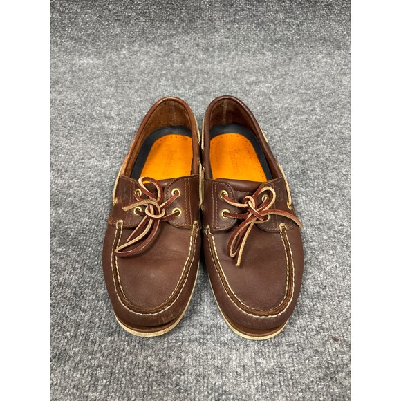 Timberland Boat Shoes Mens 9.5 Brown Leather Nautical Preppy Soft Summer - Picture 8 of 8